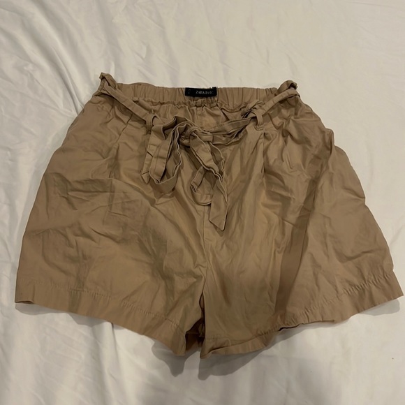 Zara high waist paper bag shorts - M - Picture 1 of 3